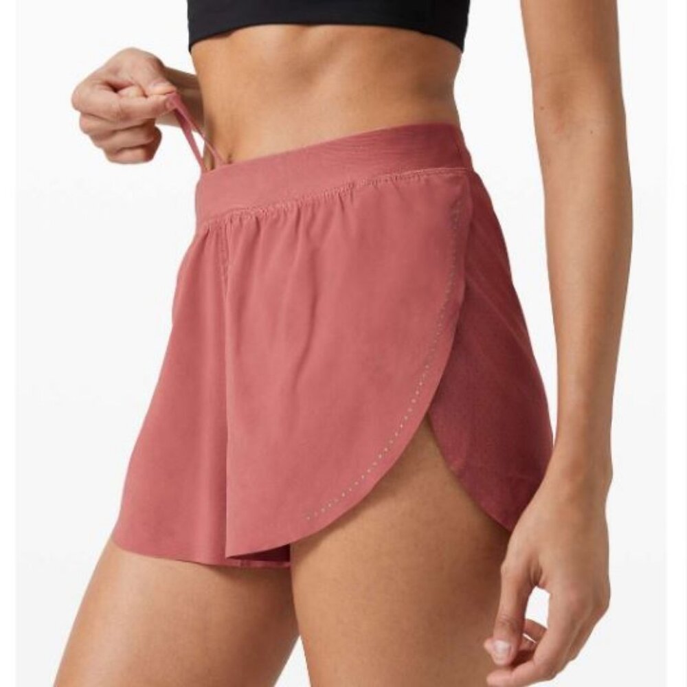 Lululemon Find Your Pace Shorts, size 4, Cherry Tint
